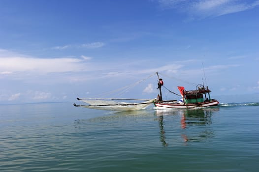 Fishing Boat at Trat in Thailand