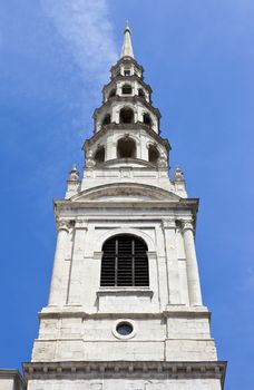 The historic St. Bride's Church in the City of London.