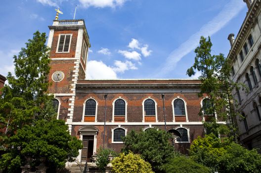 The beautiful St Andrew by the Wardrobe church in the City of London.