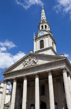 The historic St Martin in the fields Church in London.