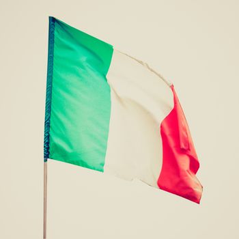 Vintage retro looking Flag of Italy picture