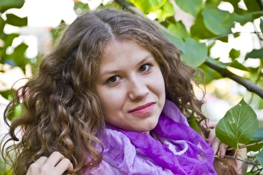 Photo of beautiful young woman in the summer