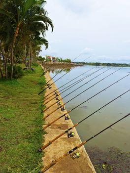 Arranged in a row hook for fishing