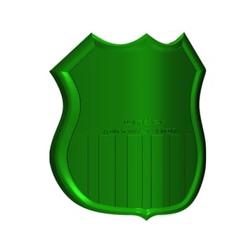 Image of a green shield, as protection concept.