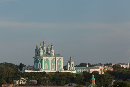 Cathedral of the Assumption of the Blessed Virgin in Smolensk in the summer evening
