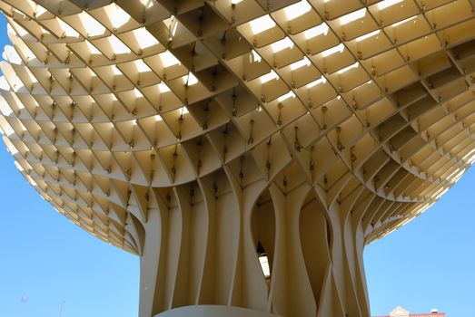 Metropol Parasol is a wooden building placed in La Encarnacion square, in the old quarter of Seville, Spain. It was designed by the German architect Jurgen Mayer-Hermann and completed in April 2011. The building is popularly known as Encarnacion's mushrooms.