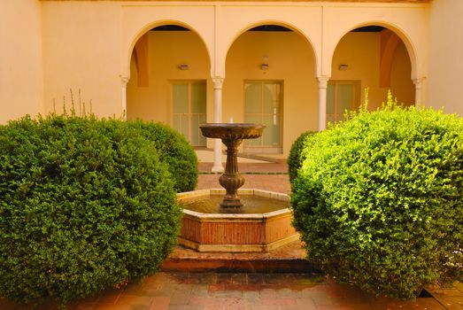 Patio in the monastery of La Cartuja, Seville, Spain