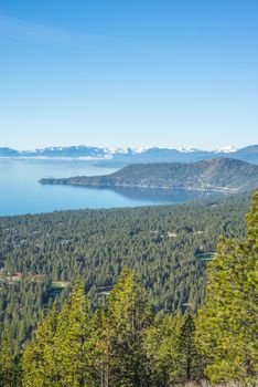 Beautiful horizontal shot of natural clear sky snowy mountain lanscape