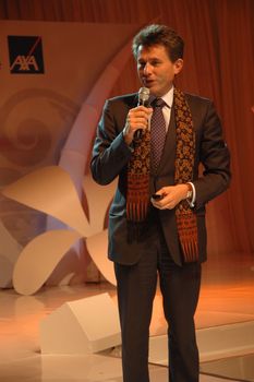 jakarta, indonesia-september 21, 2010: AXA CEO-Henri de Castries giving his speech in AXA spirit day at mulia hotel senayan, jakarta-indonesia.