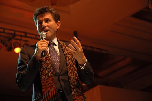 jakarta, indonesia-september 21, 2010: AXA CEO-Henri de Castries giving his speech in AXA spirit day at mulia hotel senayan, jakarta-indonesia.