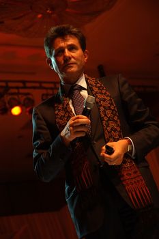jakarta, indonesia-september 21, 2010: AXA CEO-Henri de Castries giving his speech in AXA spirit day at mulia hotel senayan, jakarta-indonesia.