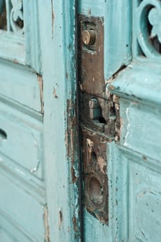 old blue door