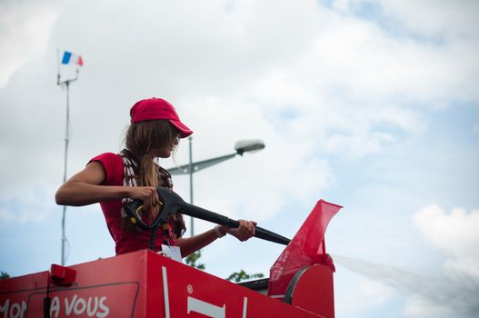 MULHOUSE - FRANCE - 13 th July 2014 - tour de France - Vittel woman