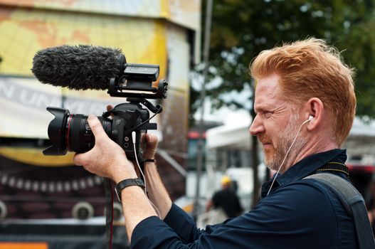 MULHOUSE - FRANCE - 13 th July 2014 - tour de France - cameraman