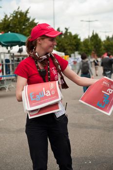 MULHOUSE - FRANCE - 13 th July 2014 - tour de France - vittel new's paper