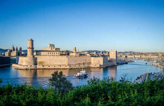 Saint Jean Castle And The Vieux Port Harbor Marseille, South France