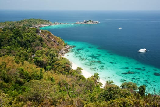 famous viewpoint of Similan Islands Paradise Bay, Thailand