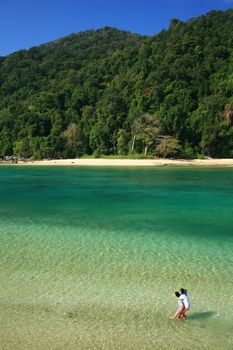 The lover on Surin island national park in Thailand