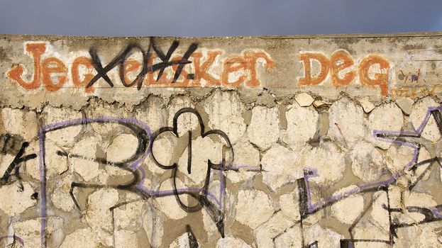 Young artists have decorated the walls and breakwaters in Varna port on the Black Sea