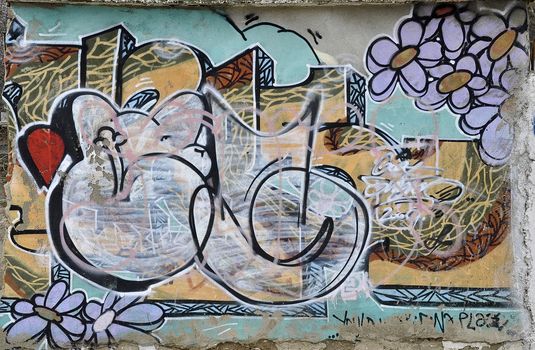 Young artists have decorated the walls of the old concrete building in Varna on the Black Sea