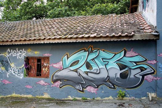 Young artists have decorated the walls of the old concrete building in Varna on the Black Sea
