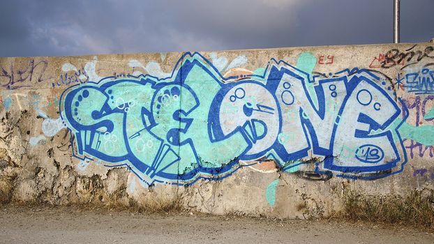Young artists have decorated the walls and breakwaters in Varna port on the Black Sea