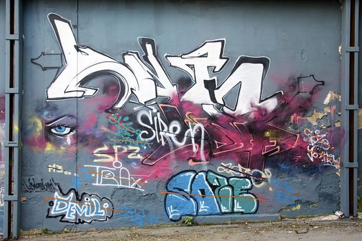 Young artists have decorated the walls of the old concrete building in Varna on the Black Sea