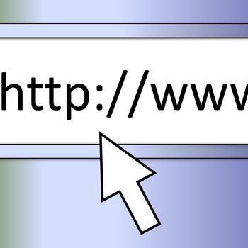 Close up of browser bar with curser and http typed in