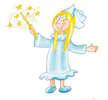 fata con bacchetta magica,magie