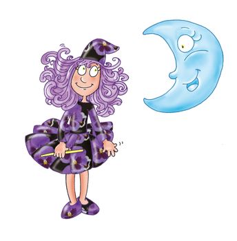 maga violetta con luna fa le magie buone