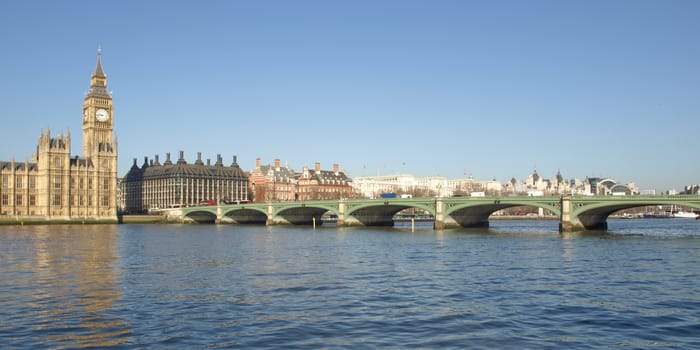 Westminster Bridge on River Thames, London, UK