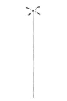 Street light pole isolated on white background,with clipping path 