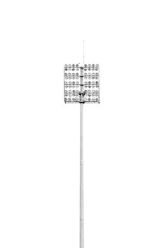 Stadium light isolated on white background