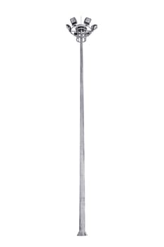 Street light pole isolated on white background,with clipping path 