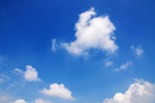 Blue sky background with white clouds 