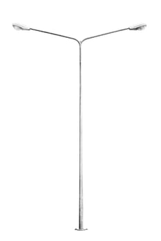 Street light pole isolated on white background,with clipping path 