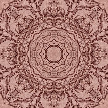 Seamless artistic background, abstract graphic pattern on vintage linen canvas