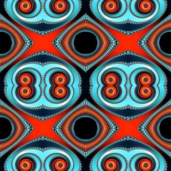 Digital computer graphic - seamless decorative pattern in a bright colors for design.
