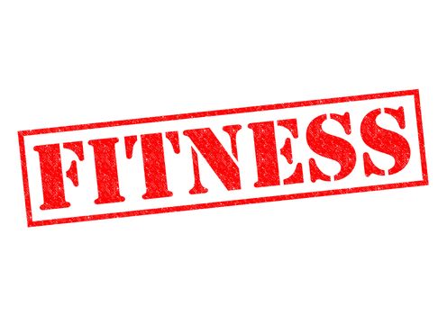 FITNESS red Rubber Stamp over a white background.