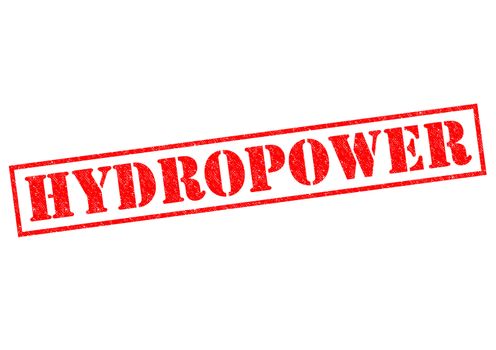 HYDROPWER red Rubber Stamp over a white background.