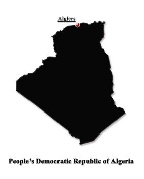 map of People's Democratic Republic of Algeria in English