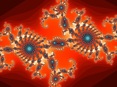 Digital computer graphic - decorative fractal background for design