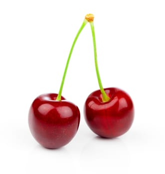 Sweet cherry, on white background