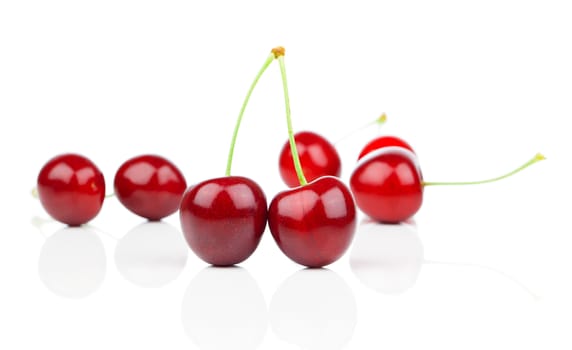 Sweet cherry, on white background
