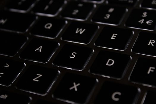 WASD on a Macbook Air keyboard.