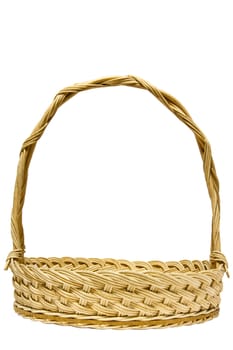 empty wicker basket isolated