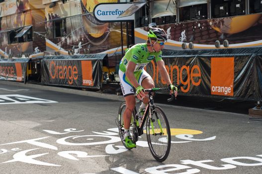 MULHOUSE - FRANCE - 13 th July 2014 - tour de France - arrival cyclist