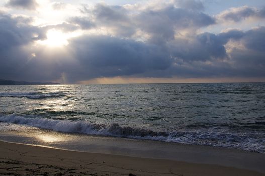It's good to meet the sun early in the morning at Varna beach