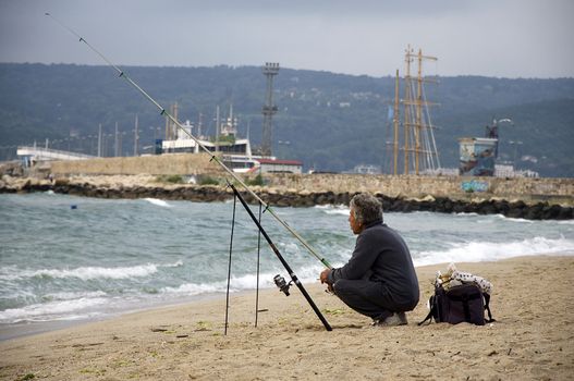 Local fishermen use the beach in Varna all year