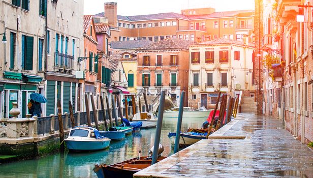 Venice, Italy, Grand Canal and historic tenements